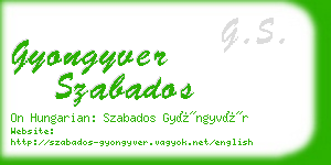 gyongyver szabados business card